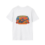 Political Graphic T-Shirt — Bold 'TRUMP' Patriotic Rifle Design