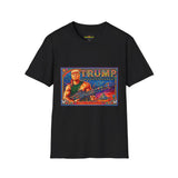 Political Graphic T-Shirt — Bold 'TRUMP' Patriotic Rifle Design