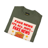 Graphic Tee — 'Fake News, It's All Just... Fake News' Political Cartoon T-Shirt