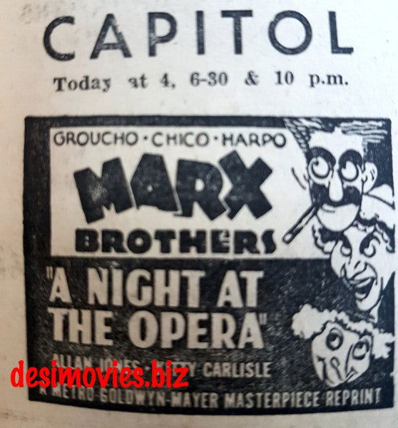 A Night at The Opera  (1935) Press Ad - www.desimovies.biz