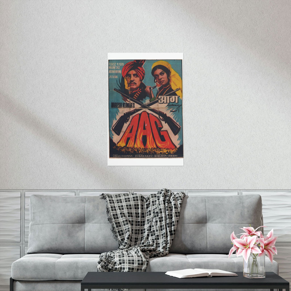 Aag (1967) Premium Matte Vertical Posters - www.desimovies.biz