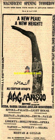 Aag aur Ansoo (1976)  Advert - www.desimovies.biz