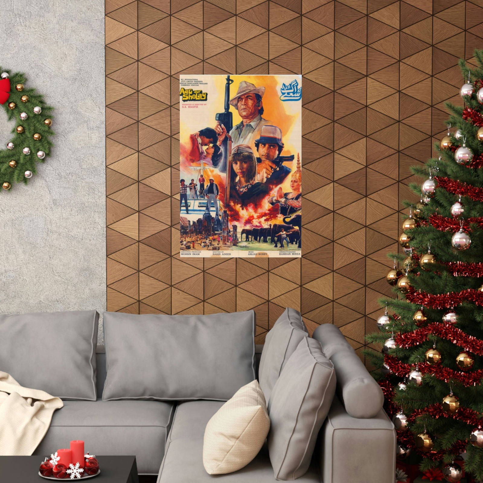 Aag aur Sholay - Lollywood Poster - Premium Matte Vertical Posters - www.desimovies.biz