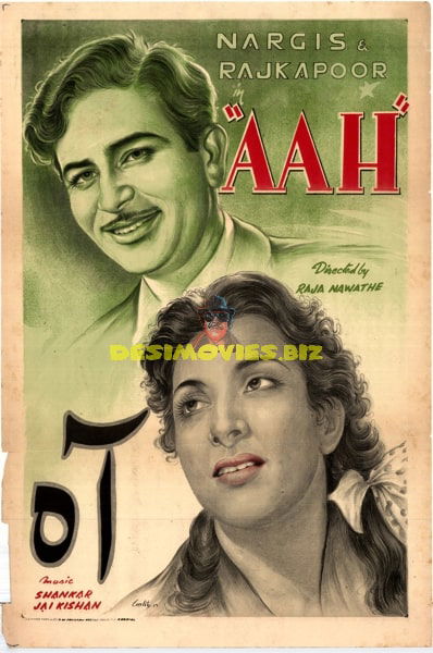 Aah (1953) Poster - www.desimovies.biz