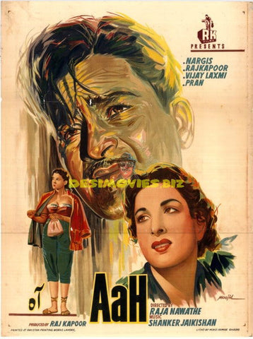Aah (1953) Poster - www.desimovies.biz