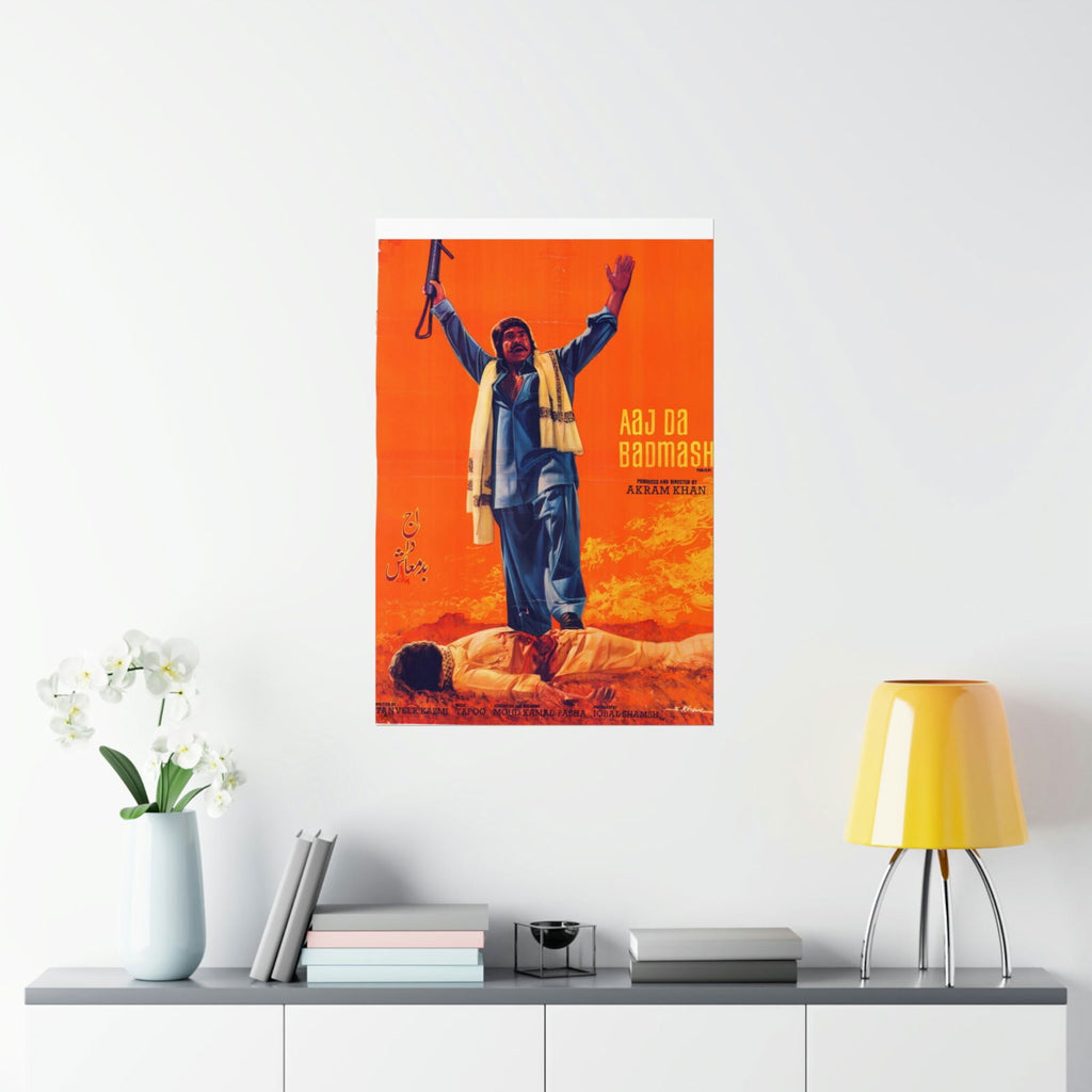 Aaj Da Badmash (1976) Premium Matte Vertical Posters - www.desimovies.biz
