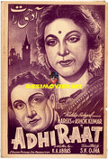 Adhi Raat (1950) Original Poster - www.desimovies.biz