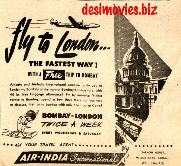 Air India (1947) Press Advert 1947 - www.desimovies.biz