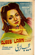 Ajeeb Larki (1950) Original Poster - www.desimovies.biz