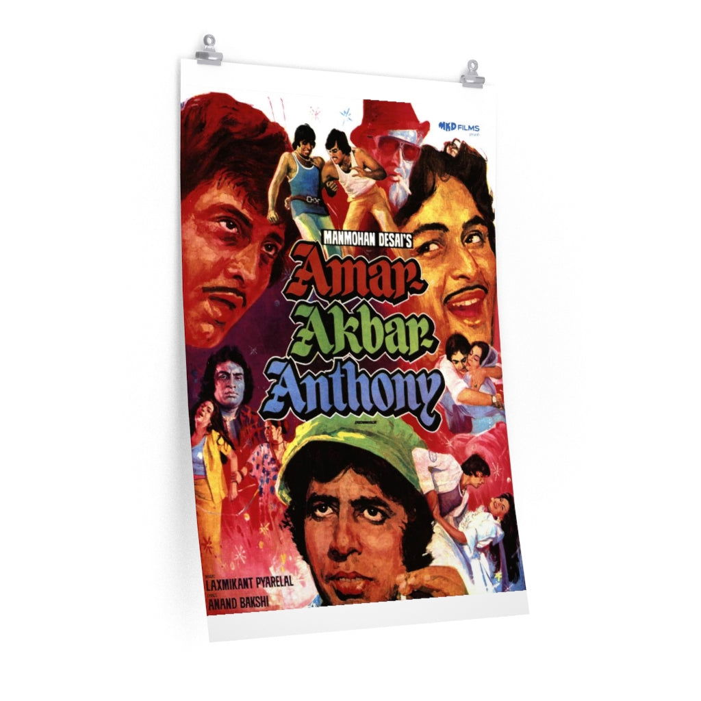 Amar Akbar Anthony (1975) Bollywood Classics Poster - www.desimovies.biz