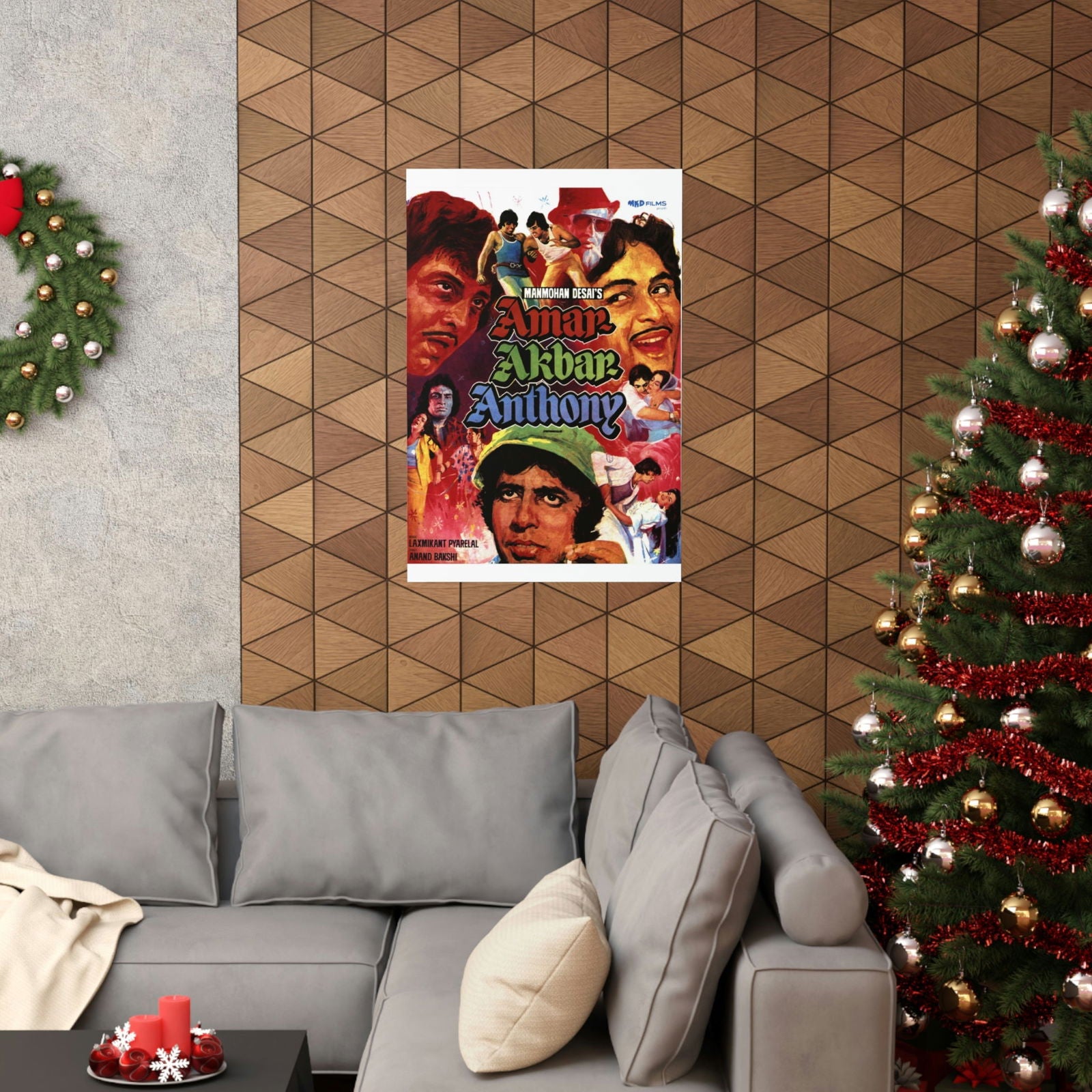 Amar Akbar Anthony (1977) Premium Matte Vertical Posters - www.desimovies.biz