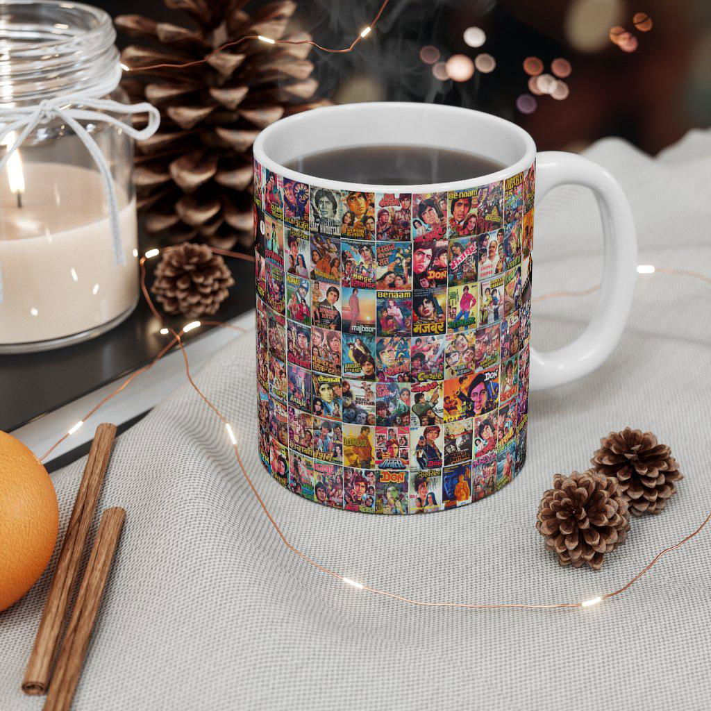 Amitabh Bachchan Classic Posters Coffee Mug - www.desimovies.biz
