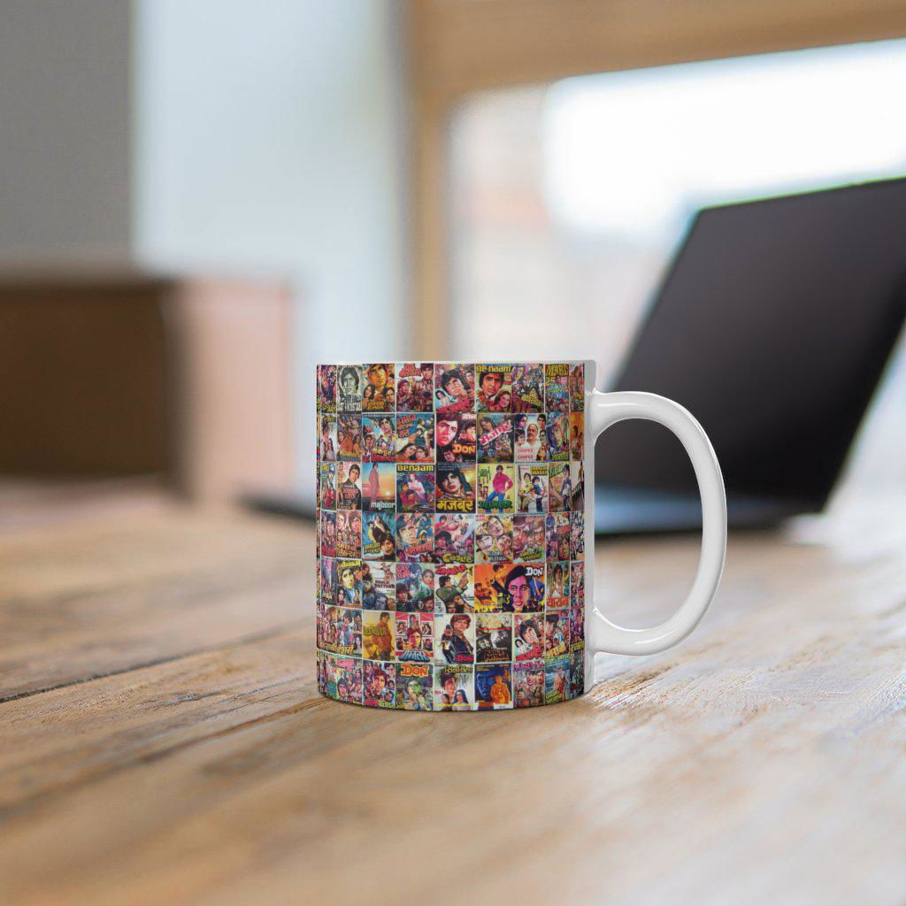 Amitabh Bachchan Classic Posters Coffee Mug - www.desimovies.biz