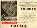 Anjuman (1948) Press Advert -at Empire, Karachi - www.desimovies.biz