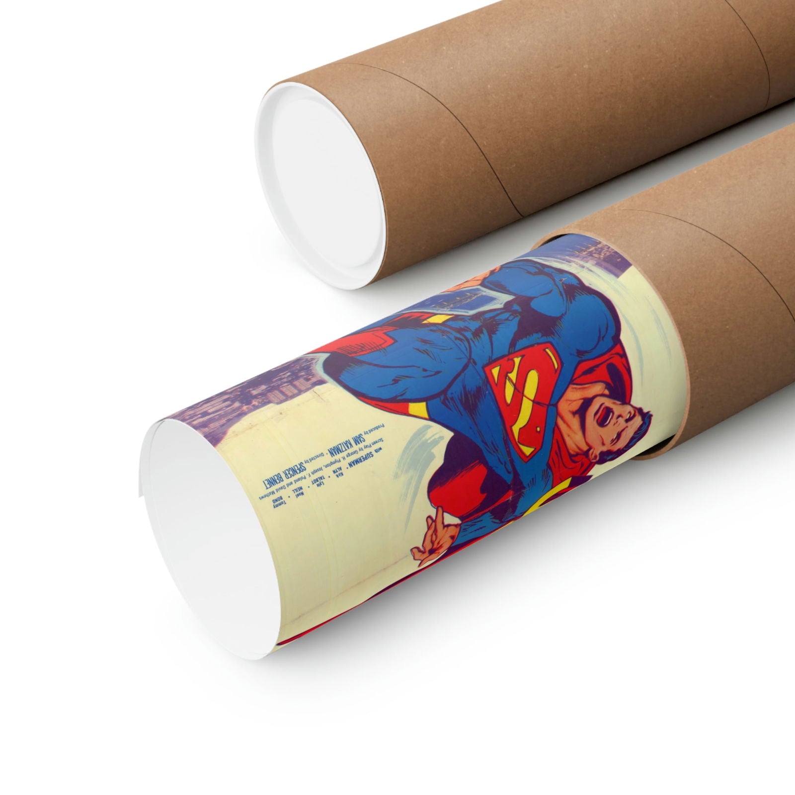 Atom Man Vs Superman (1950) Original Poster Print from Pakistan - Matte Vertical Posters - www.desimovies.biz