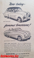Austin (1949) Press Advert 1949 - www.desimovies.biz