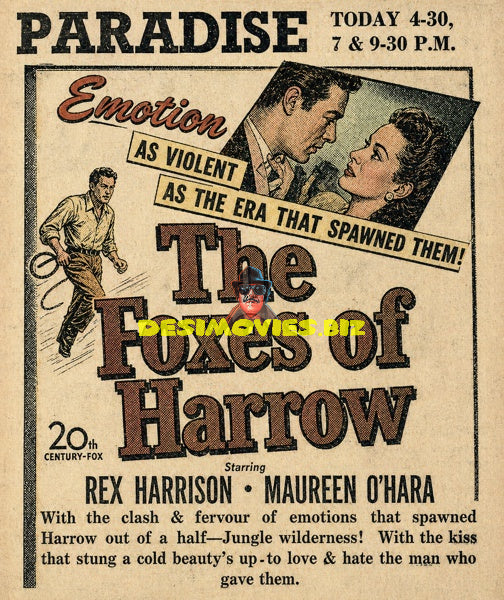 The Foxes of Harrow (1947) Press Advert (Pakistan)