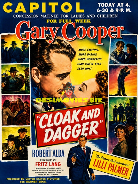 Cloak and Dagger (1946) Press Ad (Pakistan)