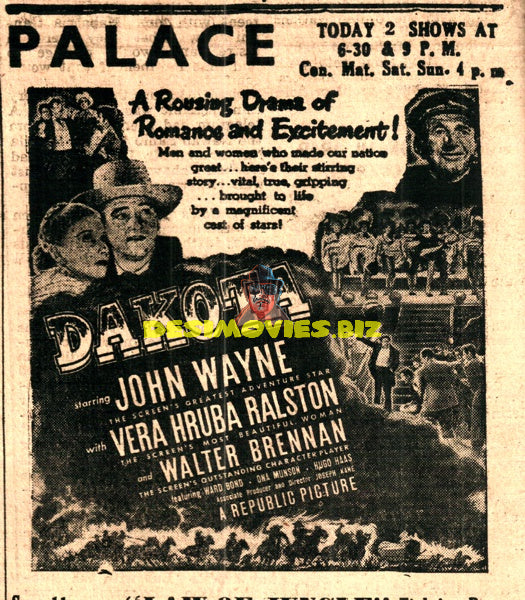 Dakota (1945) Press Ad