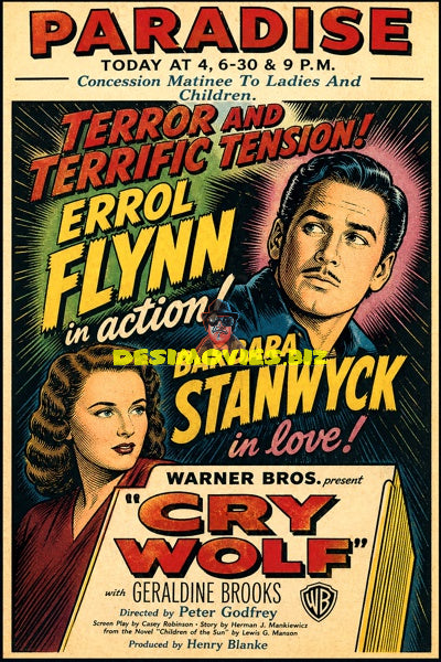 Cry Wolf (1947) Press Advert (Pakistan)