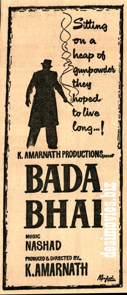 Bada Bhai (1957) Press Ad - Karachi 1960 - www.desimovies.biz