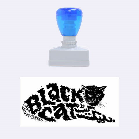 Black Cat Logo Rubber Stamp (Medium) - www.desimovies.biz
