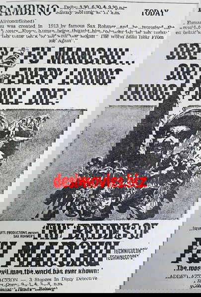 Brides of Fu Manchu, The (1966) Press Advert (1967) - www.desimovies.biz