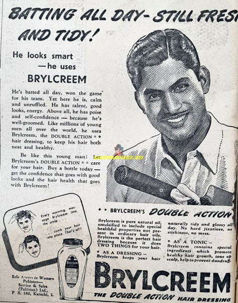 Brylcream Advert 1950 - Pakistan - www.desimovies.biz