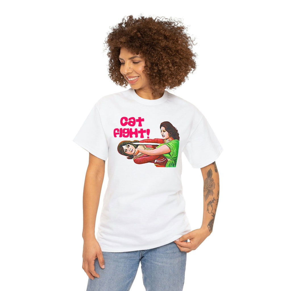 Cat Fight - Lollywood - Unisex Heavy Cotton Tee - www.desimovies.biz