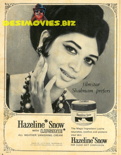 Shabnam - Hazeline Snow Advert (1969) - www.desimovies.biz