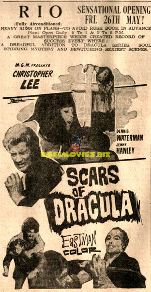 Scars of Dracula Advert (1972)