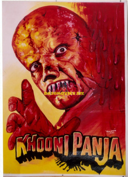 Khooni Panja (1991) Hand Painted Poster
