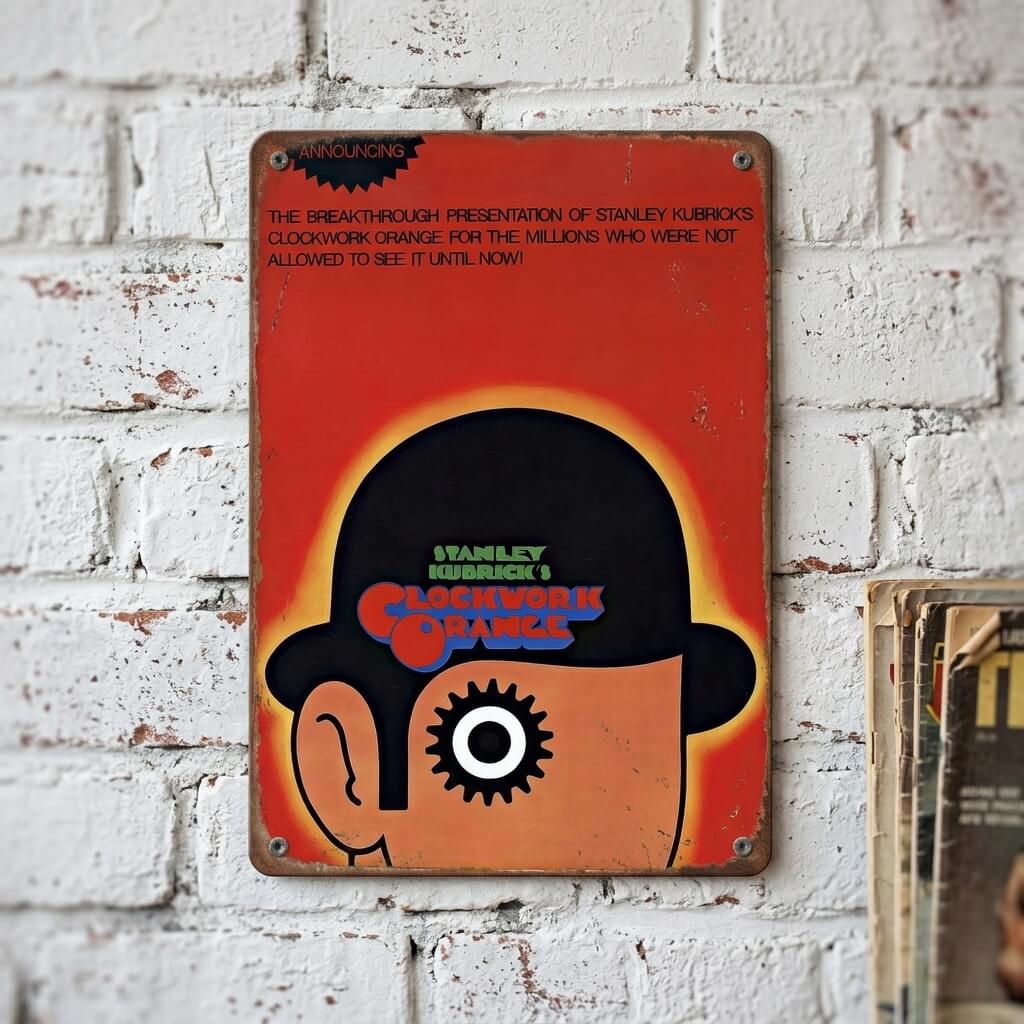 A Clockwork Orange (1971) - Iconic Poster Art from the Ultimate Cult Classic | Stanley Kubrick Tin Sign