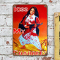Kiss My Chaddees! - Shitkicker Anjuman Strikes Her Iconic Pose, Guddi Handbag in Tow | Lollywood x Goodness Gracious Me Tin Sign