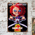Child's Play 2 (1990) - "Sorry Jack, Chucky's Back!" | Vintage Horror Cult Classic Tin Sign