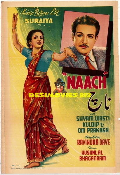 Naach (1949) Original Poster - www.desimovies.biz