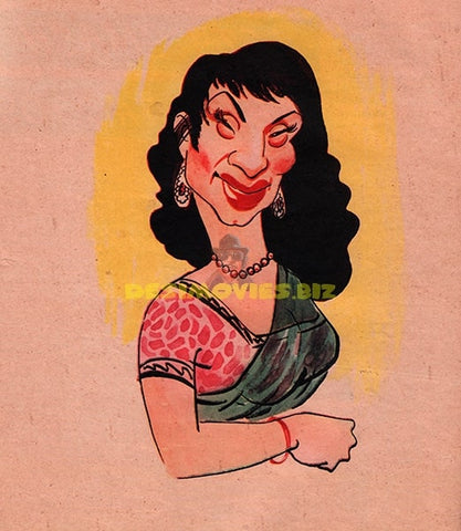 Nadira Caricature (1950) Bollywood - www.desimovies.biz