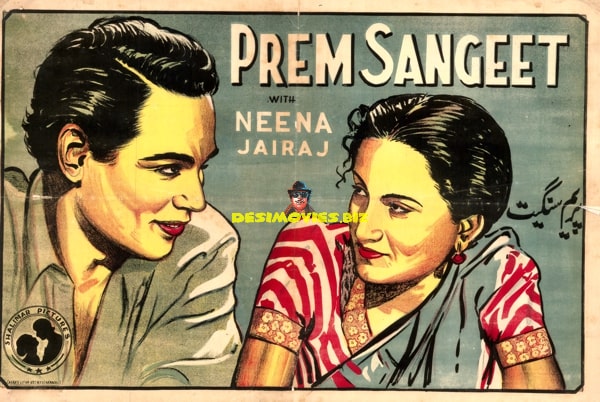 Prem Sangeet (1943) Original Poster - www.desimovies.biz