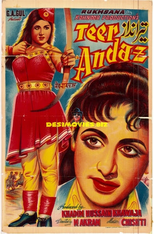 Teer Andaz (1963) Original Poster - www.desimovies.biz