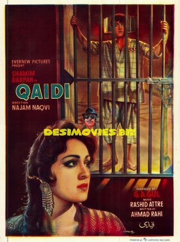 Qaidi (1962) Original Poster - www.desimovies.biz