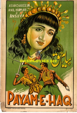 Payam e Haq (1939) Original Poster - www.desimovies.biz