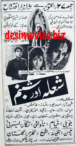 Shola Aur Shabnam (1967) Press Ad - Karachi 1967 - www.desimovies.biz