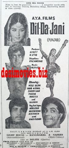 Dil Da Jani (1967) Press Ad - Karachi 1967