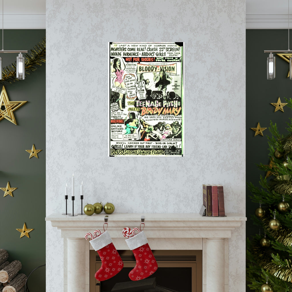 Teenage Psycho Meets Bloody Mary (1964) Premium Matte Vertical Posters - www.desimovies.biz