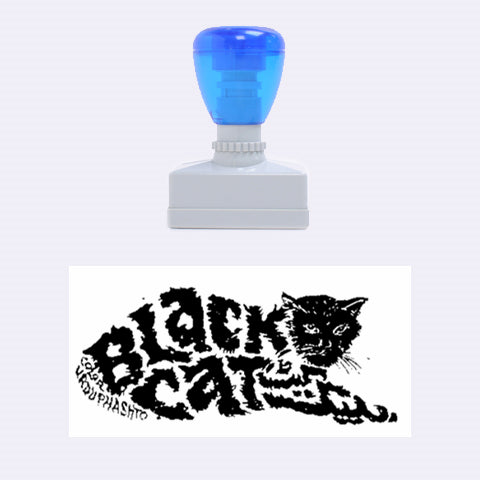 Black Cat Logo Rubber Stamp (Medium)