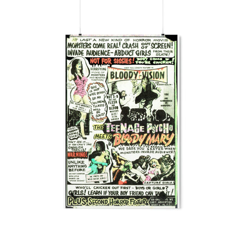 Teenage Psycho Meets Bloody Mary (1964) Premium Matte Vertical Posters - www.desimovies.biz