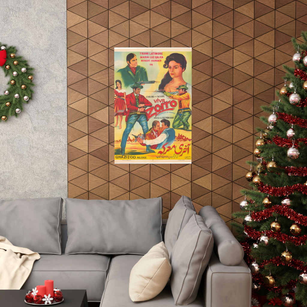 Viva Zorro Urdu Poster for Pakistan Premium Matte Vertical Posters - www.desimovies.biz
