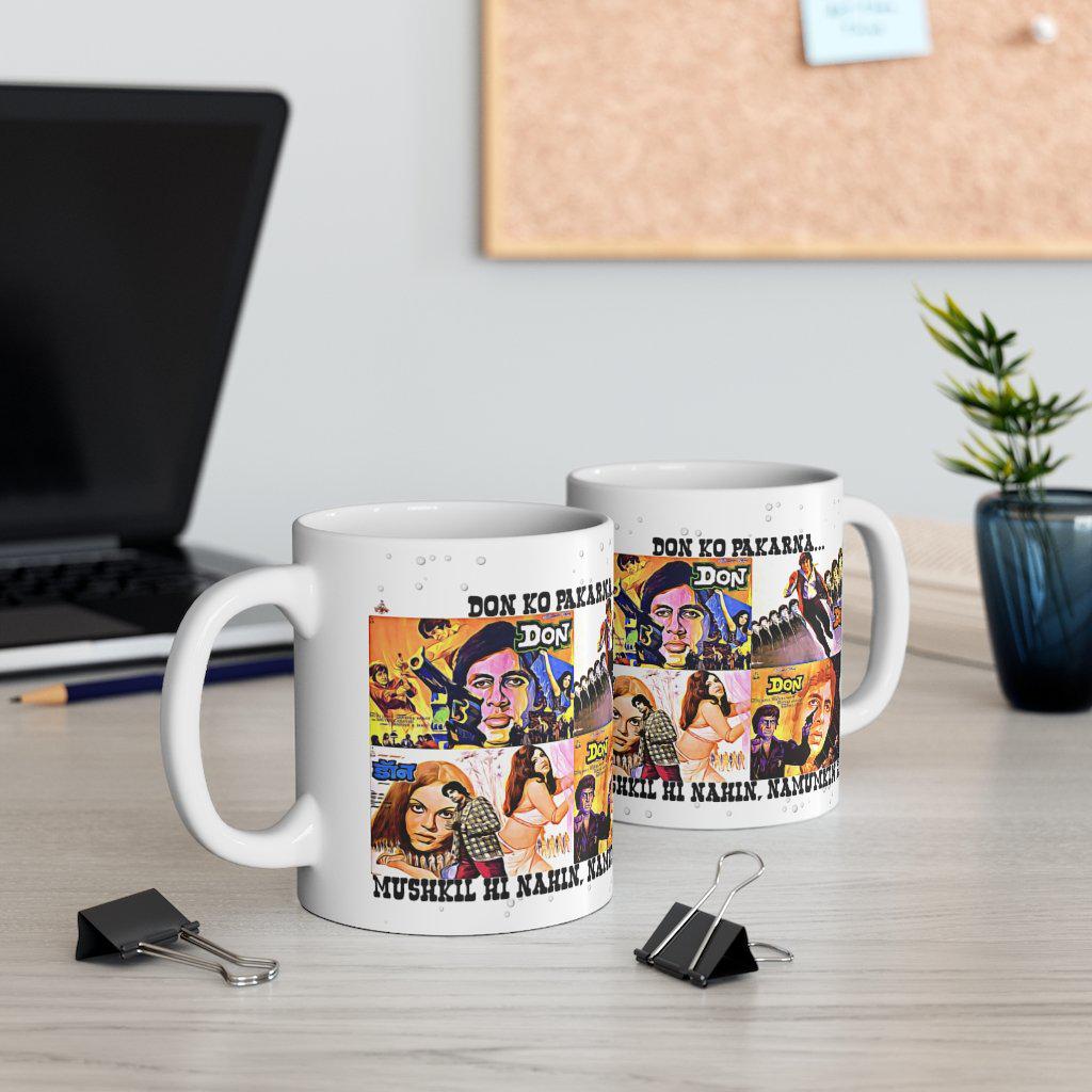 Don Ko Pakarna Mushkil Hi Nahin, Namumkin Hai - Bollywood - Ceramic Mug 11oz - www.desimovies.biz