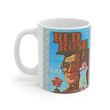 Red Rose (Blue) - Bollywood - Ceramic Mug 11oz - www.desimovies.biz