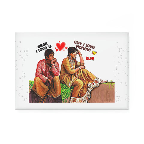 Dear I Love You - Button Magnet, Rectangle (1 & 10 pcs) - www.desimovies.biz